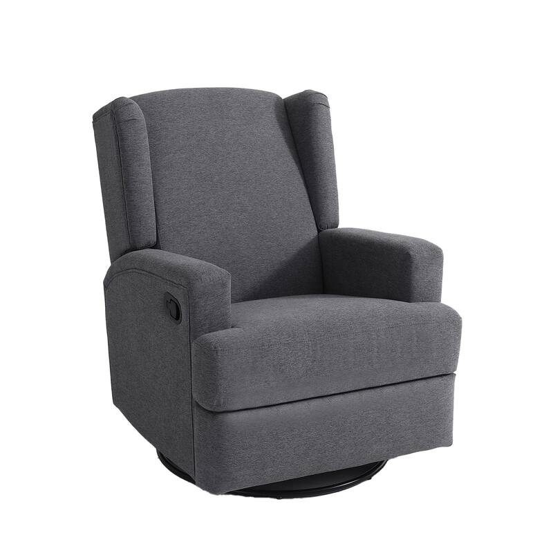 UIXE Upholstered Modern Swivel Glider Rocker Recliner
