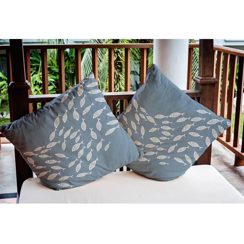 Escuela Nautical Indoor/Outdoor Throw Pillow