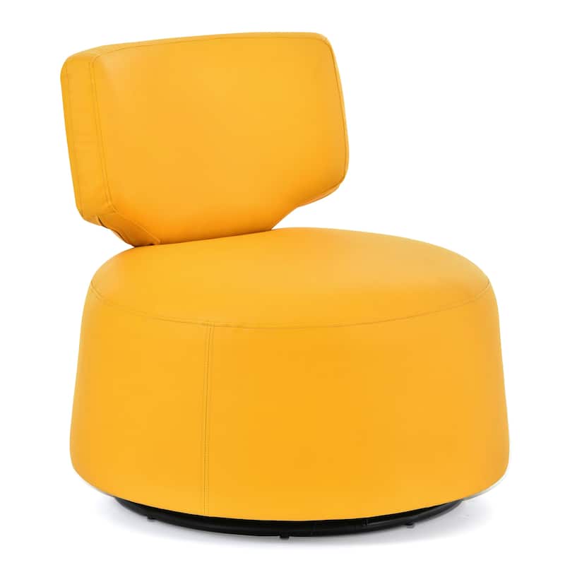 29.13" Wide Swivel PU Fabric Chair