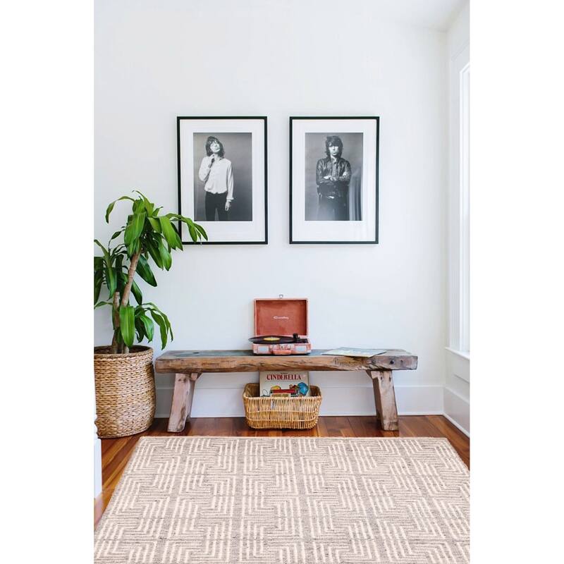 ECARPETGALLERY Hand-knotted Tangier Grey Wool Rug - 5'0 x 7'10