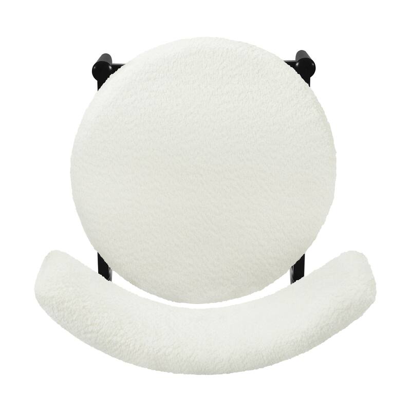 Dining Chairs Set of 2, Upholstered Kitchen Chairs with Wood Frame, Mid-Century Modern Armless Accent Chair