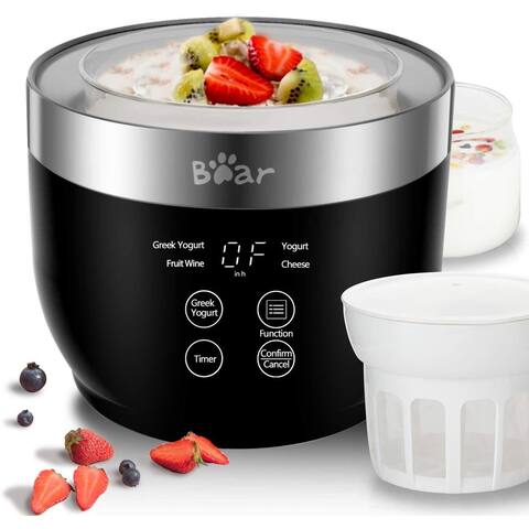 Daily Boutik Timer Control Greek Yogurt Maker with Stainless Steel Inner Pot