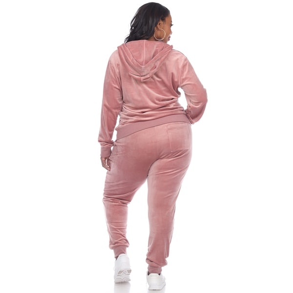 Women's plus size velour tracksuit clearance