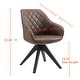 preview thumbnail 28 of 89, Art Leon Classical Swivel Office Accent Chair with Wood Legs