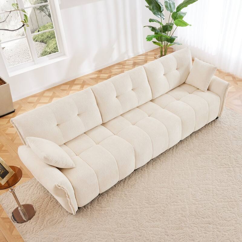 110.2" Chenille 3 Seater Upholstered Sofa