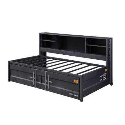 Kamloops Gunmetal Slat Twin Daybed and Trundle