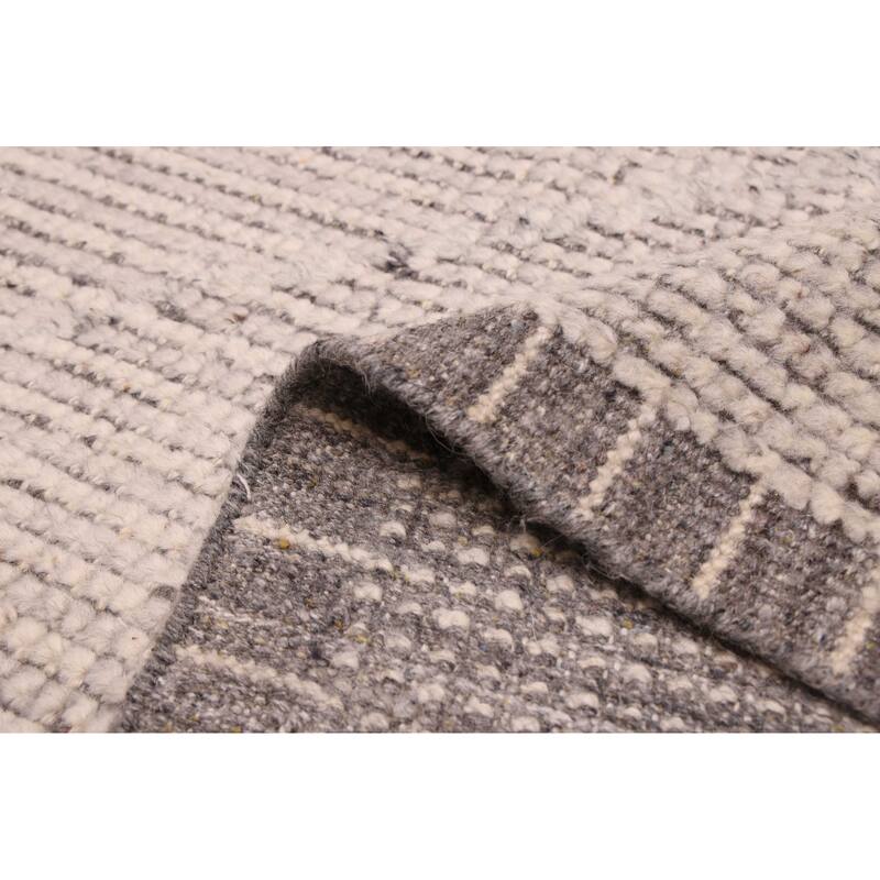 ECARPETGALLERY Hand-knotted Looma Light Grey Wool Rug - 8'3 x 10'2