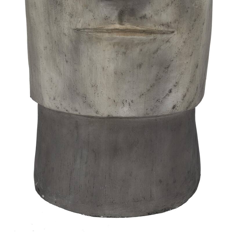 Magnesium Oxide Easter Island Head Indoor Outdoor Planter - Brown or Dark Gray - Roche River Decor