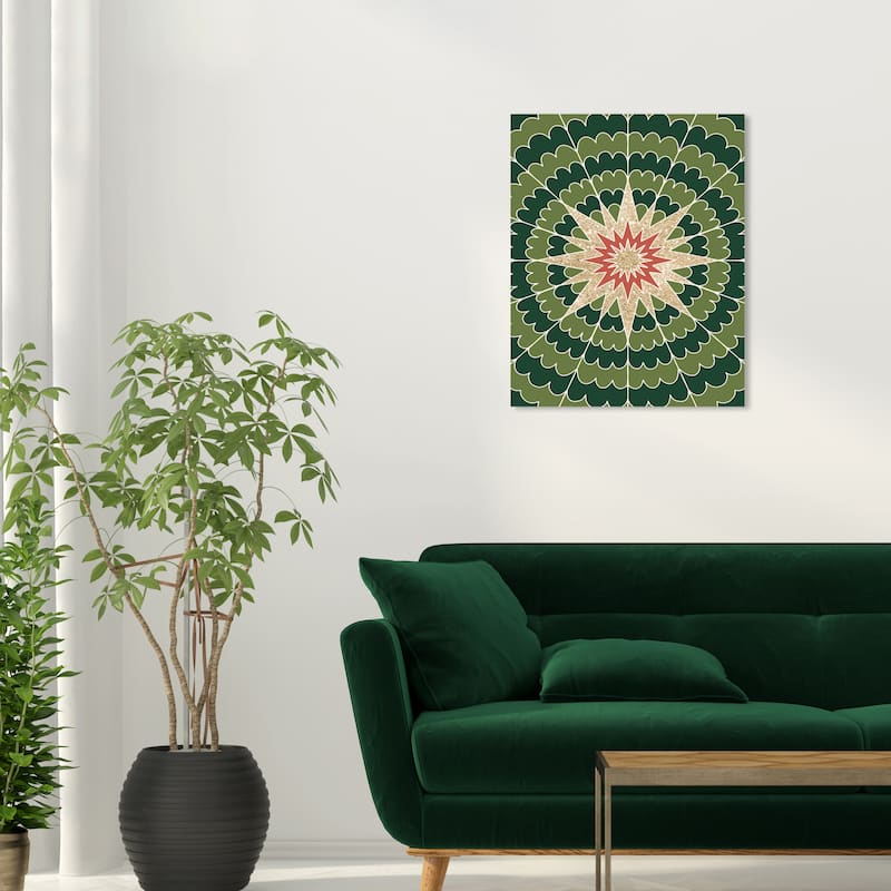Wynwood Studio Canvas Holiday and Seasonal Burst into Christmas Green Glam Wall Art Canvas Print - 20 x 24