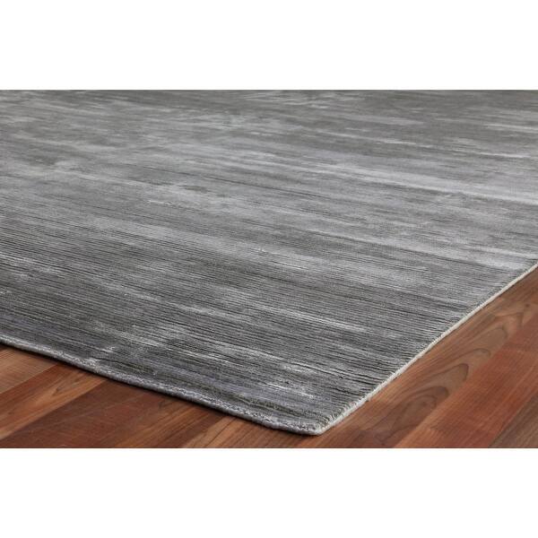 Exquisite Rugs Swell Dark Gray Viscose Swell Rug (6' x 9') 6' x 9