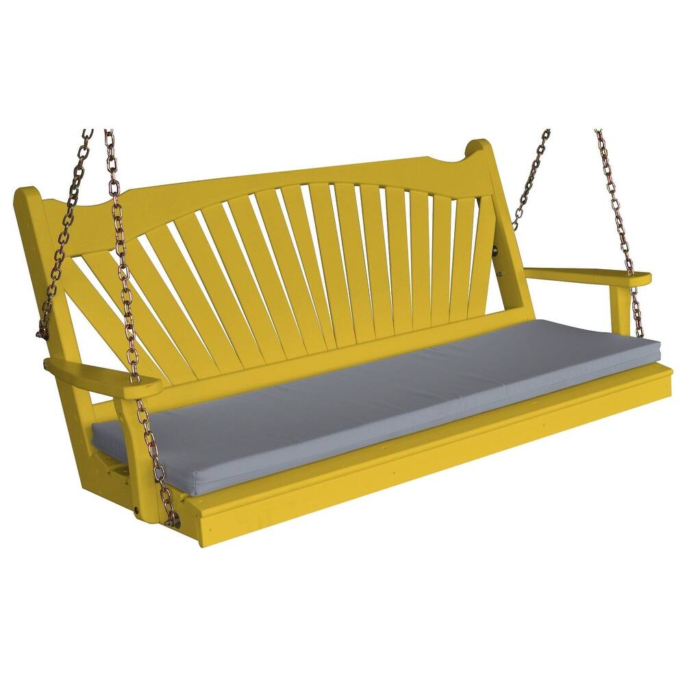 Pine 4' Fanback Swing