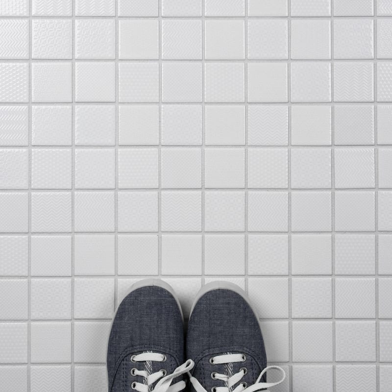 Merola Tile Celadon White 11-5/8" x 11-5/8" Porcelain Floor and Wall Tile