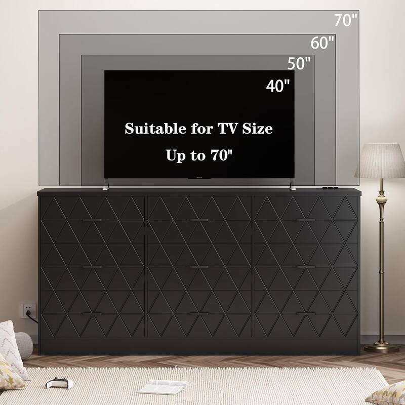Wooden Dresser for Bedroom,Dresser for Bedroom with USB Power Outlet, Storage Organizer