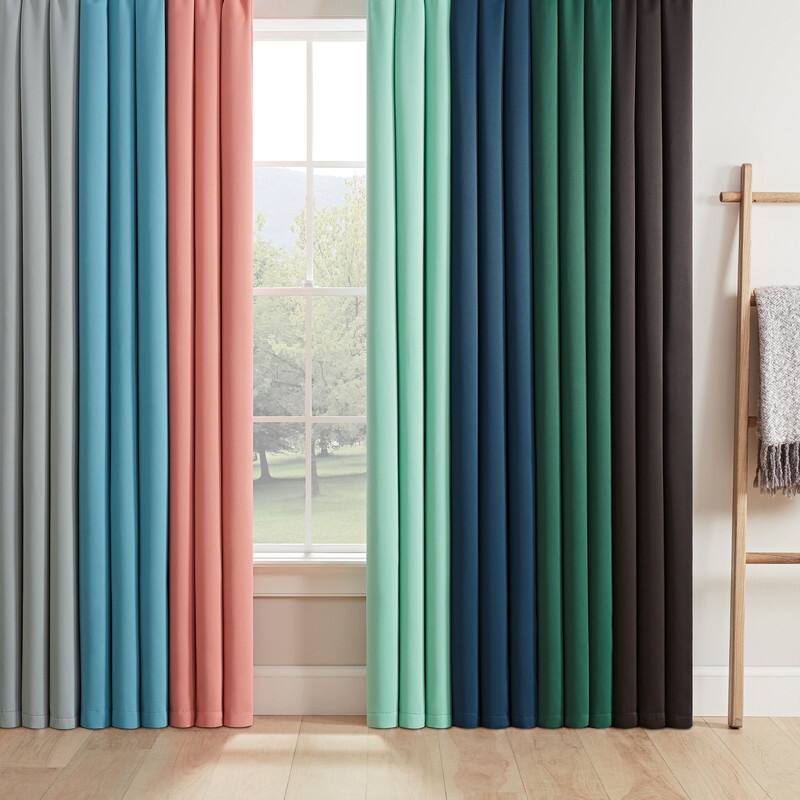 Eclipse Darrell Thermaweave Blackout Window Curtain Panel.