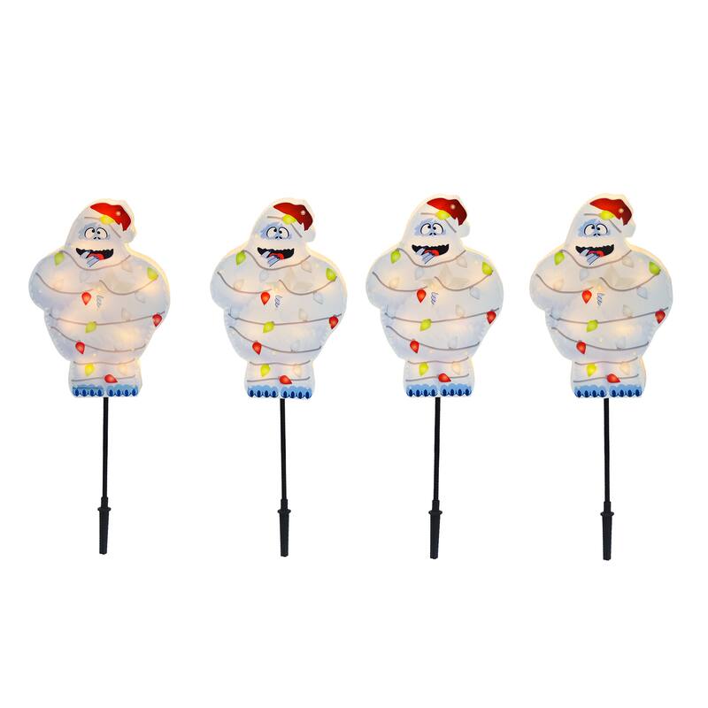 12" Rudolph Pre-Lit PVC Pathway Markers 4 count Bumbles - Multi