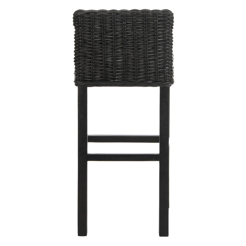 SAFAVIEH 29.5-inch Cypress Black Bar Stool - 17.7" x 17.7" x 37.4"