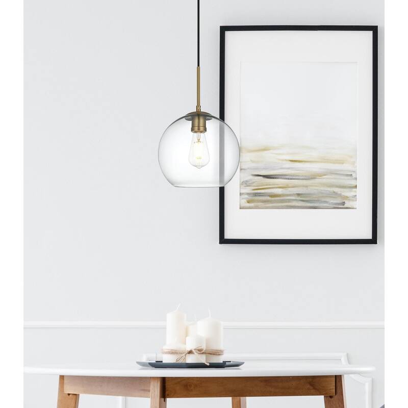Elegant Lighting Baxter Single Light 10" Wide Mini Pendant with Clear