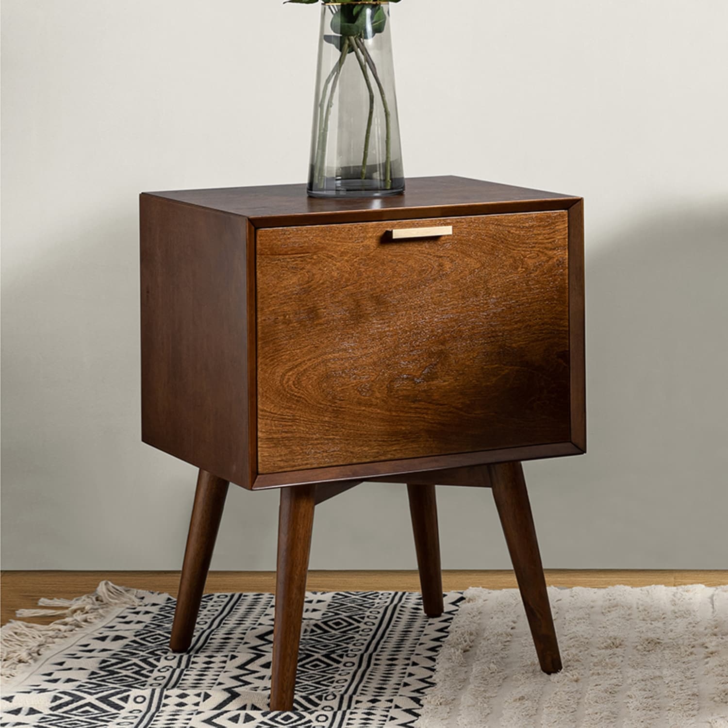 HULALA HOME Isabel Mid-Century 2 - Drawer Wood End Table