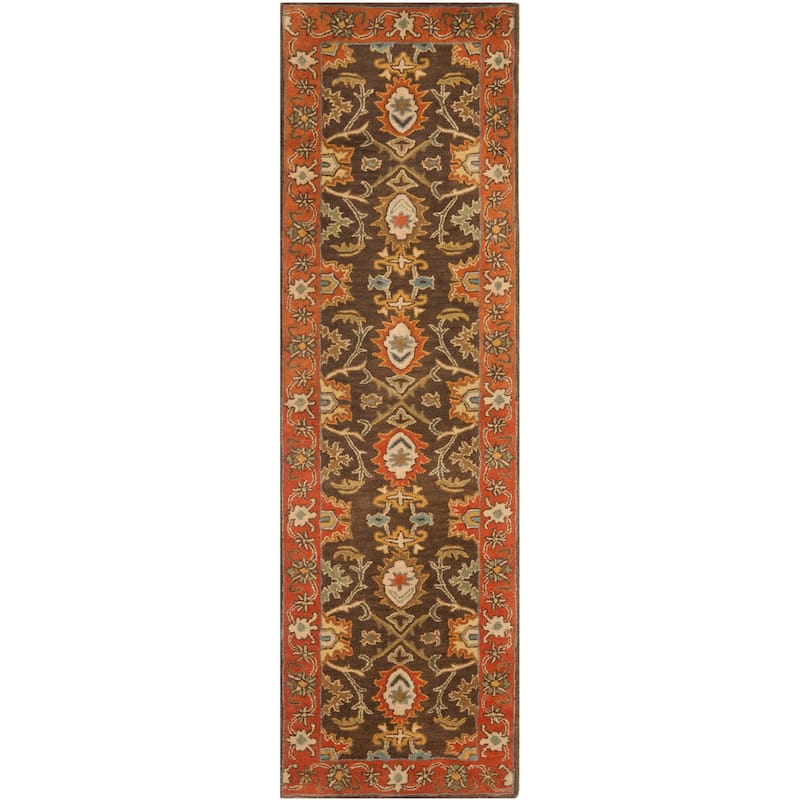 SAFAVIEH Handmade Heritage Dot Daisy Traditional Oriental Wool Rug