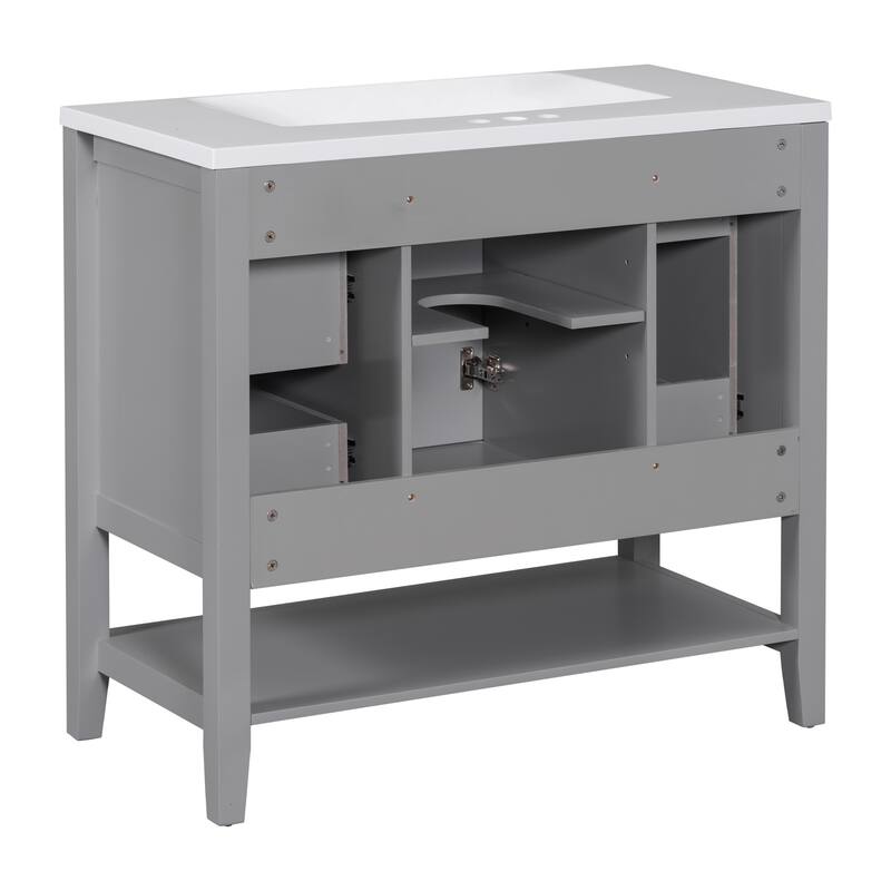 Bathroom Vanity with Sink Combo, One Cabinet and Three Drawers
