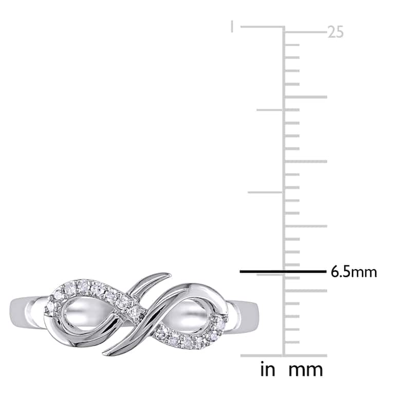 Miadora Diamond Infinity Ring in Sterling Silver