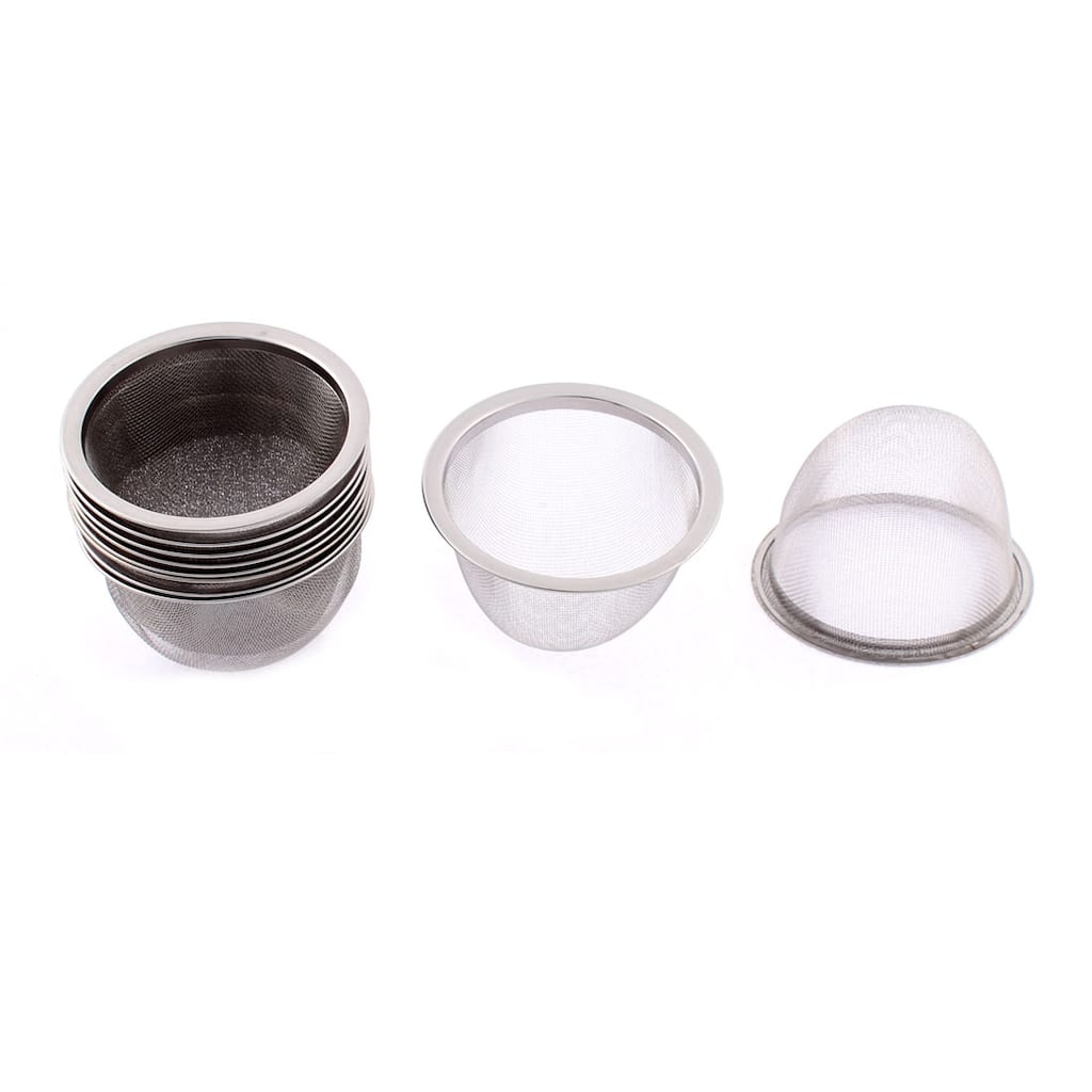 75mm Dia Stainless Steel Wire Mesh Tea Infuser Strainer Basket 10 Pcs - Silver Tone