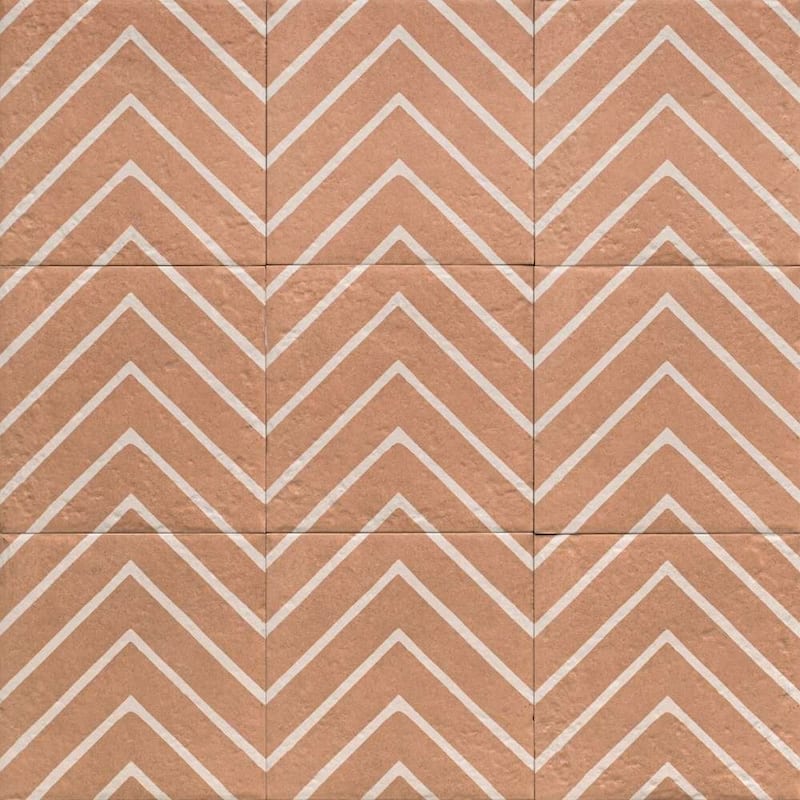 Verity Woven 8x8 Matte Porcelain Encaustic Tile - Floor, Wall, Backsplash