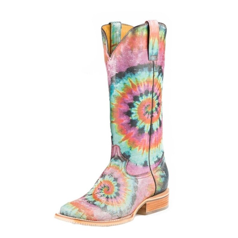 tie dye cowboy boots
