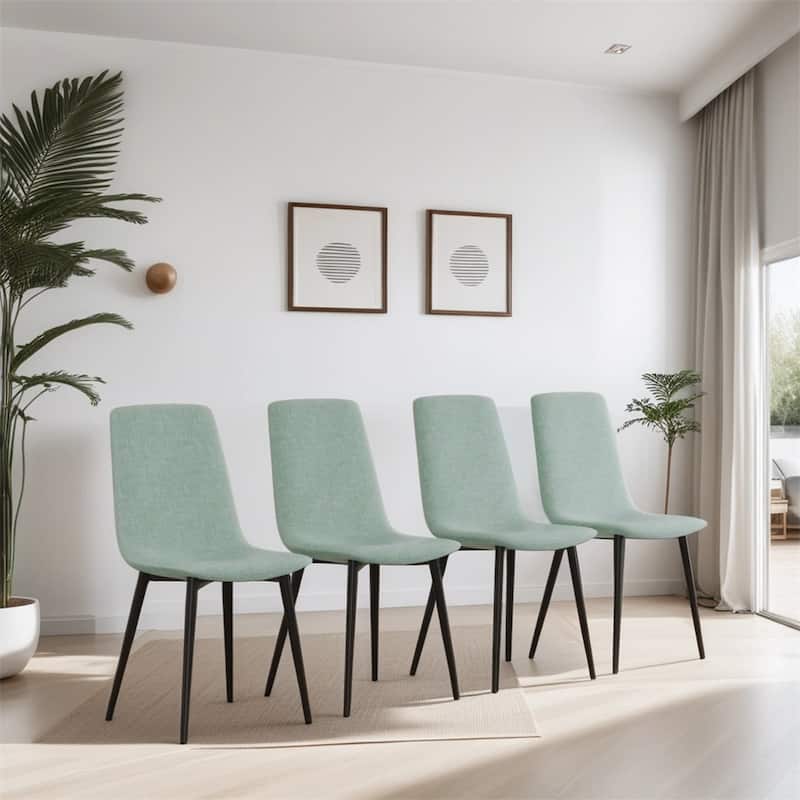 Modern Dining Room Chairs with Metal Legs(Set of 4) - N/A