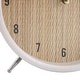 preview thumbnail 16 of 18, Light Brown Wood Woven Clock Chevron Patterned or White Frame with Silver Legs