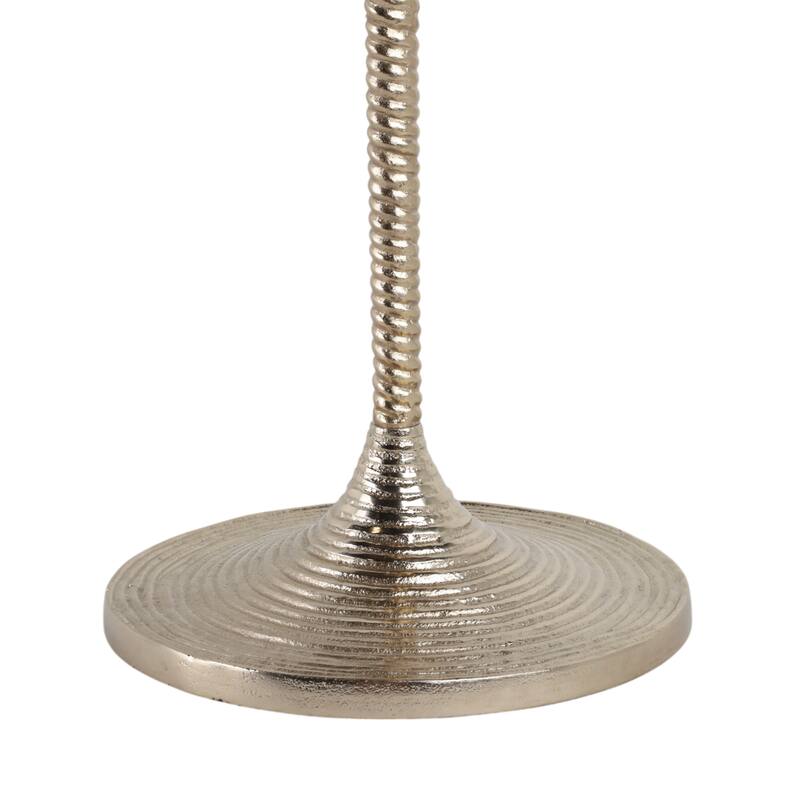 Metal Base Marble Top Modern Glam Accent Table Round Silhouette