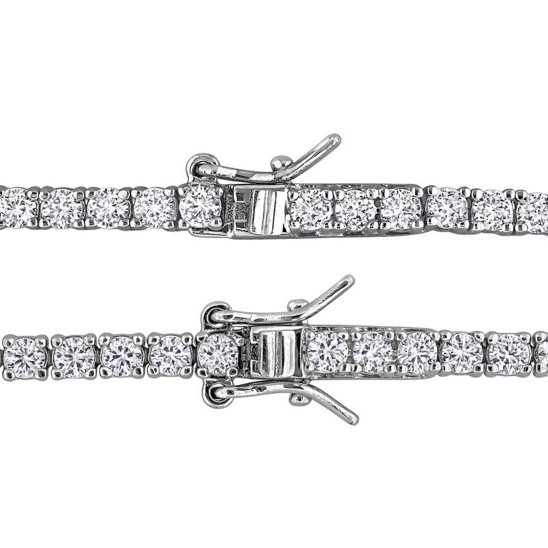 Miadora Sterling Silver Created Gemstone Necklace and Bracelet Set