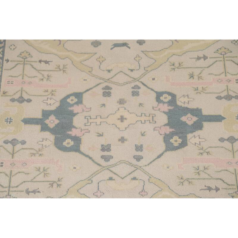 Oushak Oriental Area Rug Hand-Knotted Wool Carpet - 8'2" x 9'10"