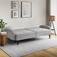 preview thumbnail 1 of 14, Serta Bailey Convertible Sofa in Light Grey Woven Fabric Light Grey