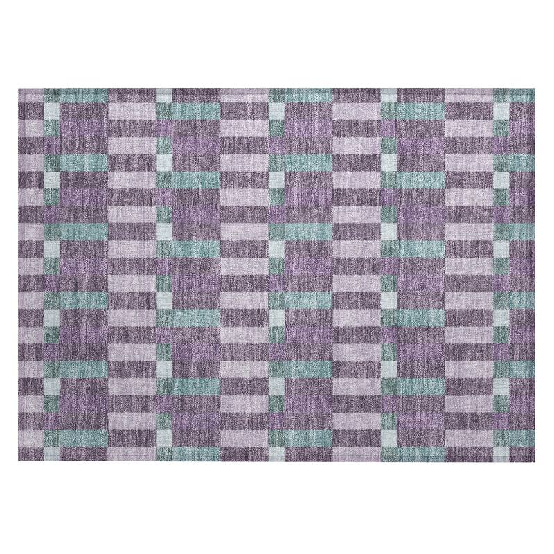 Machine Washable Indoor/ Outdoor Modern Chanute Chantille Rug