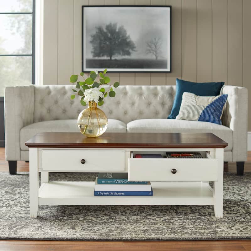Simple Living Charleston Coffee Table - 18.1"H x 47.6"W x 23.6"D