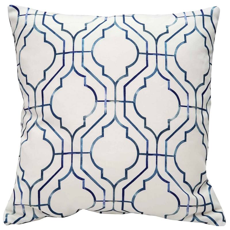 Billmore Gate Throw Pillow - 20" x 20" - Polyester - Blue