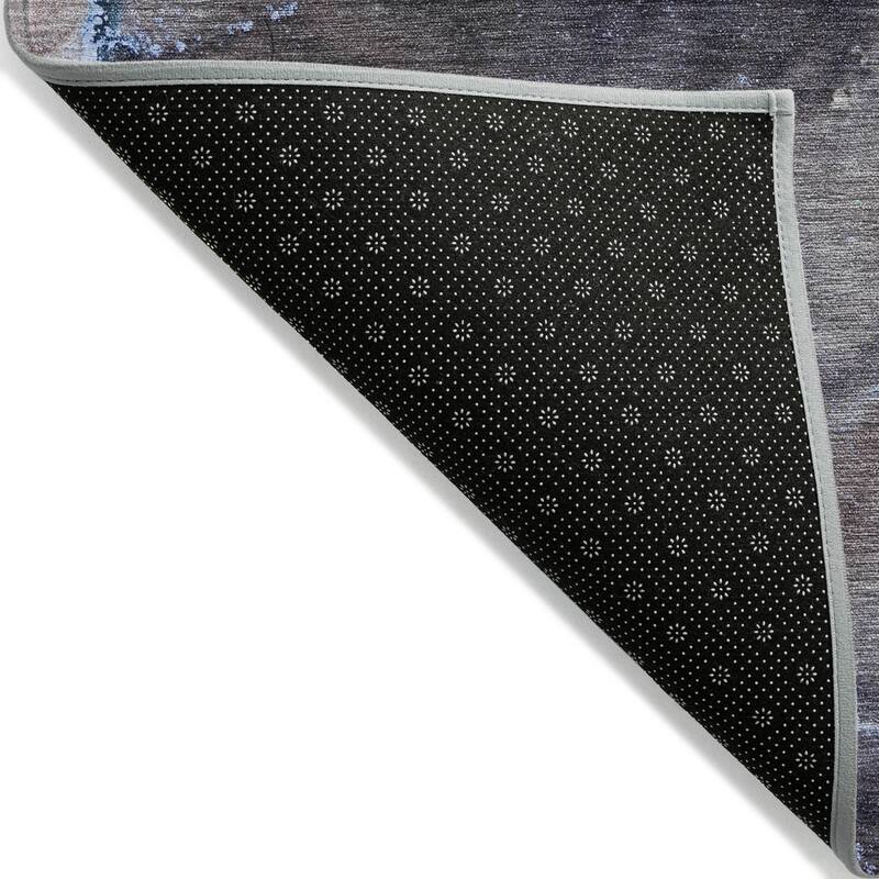 Machine Washable Indoor/ Outdoor Abstract Chantille Rug