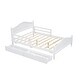 preview thumbnail 5 of 9, Full Size Storage Platform Bed with Storage Underneath, White