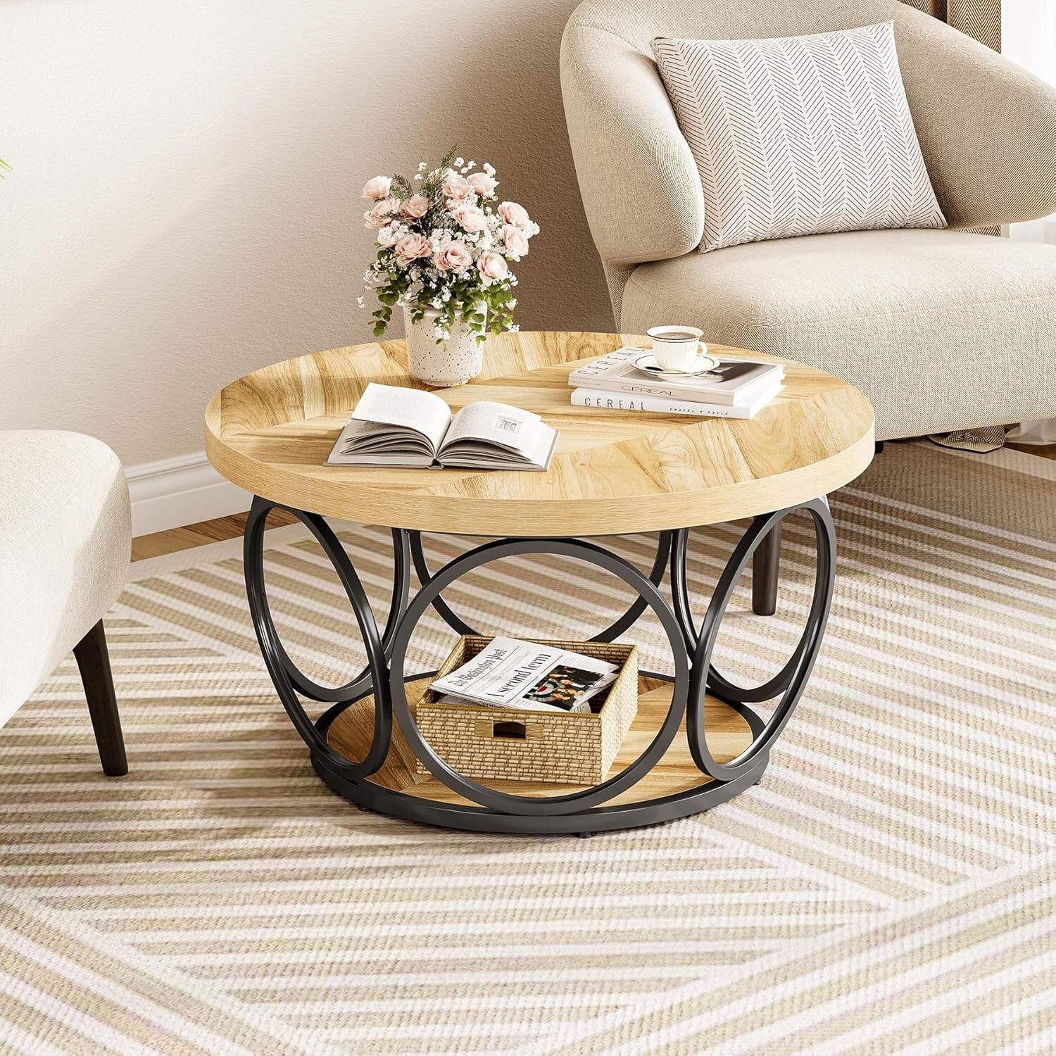 Circular center table discount