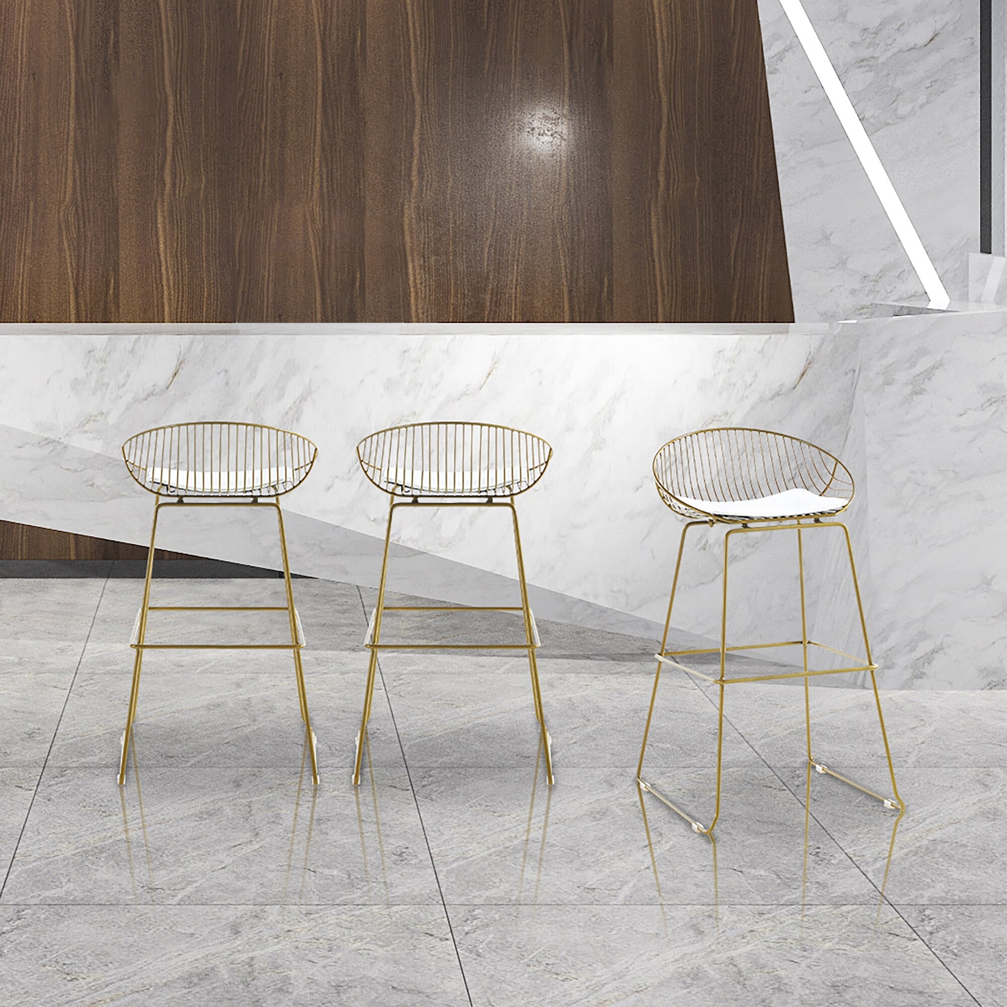 White wire bar stools store