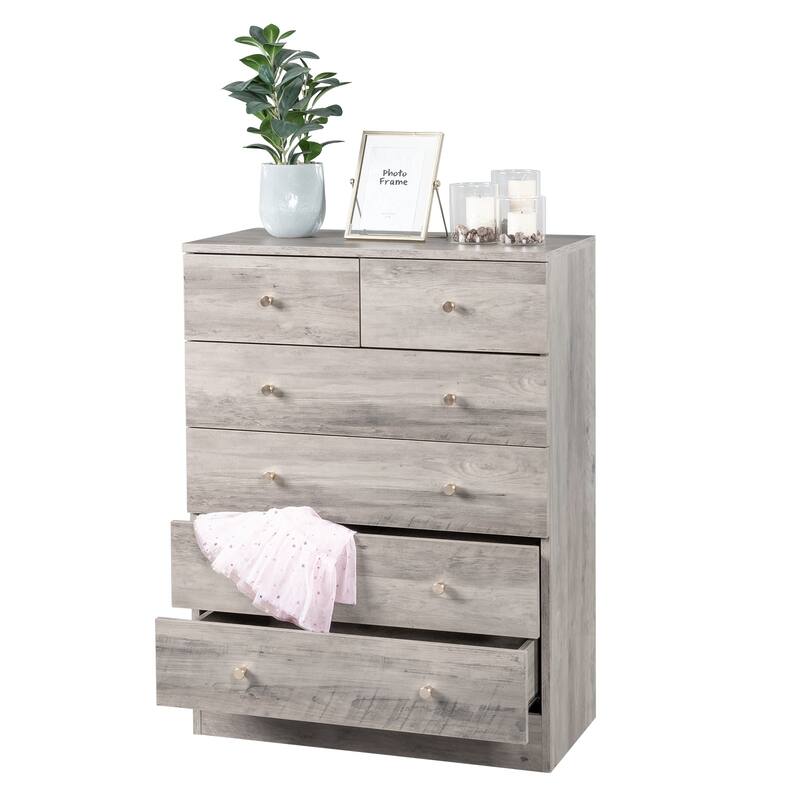 Modern Simple Dresser P2 Particle Board Storage for Bedroom, Living Room, or Home Office
