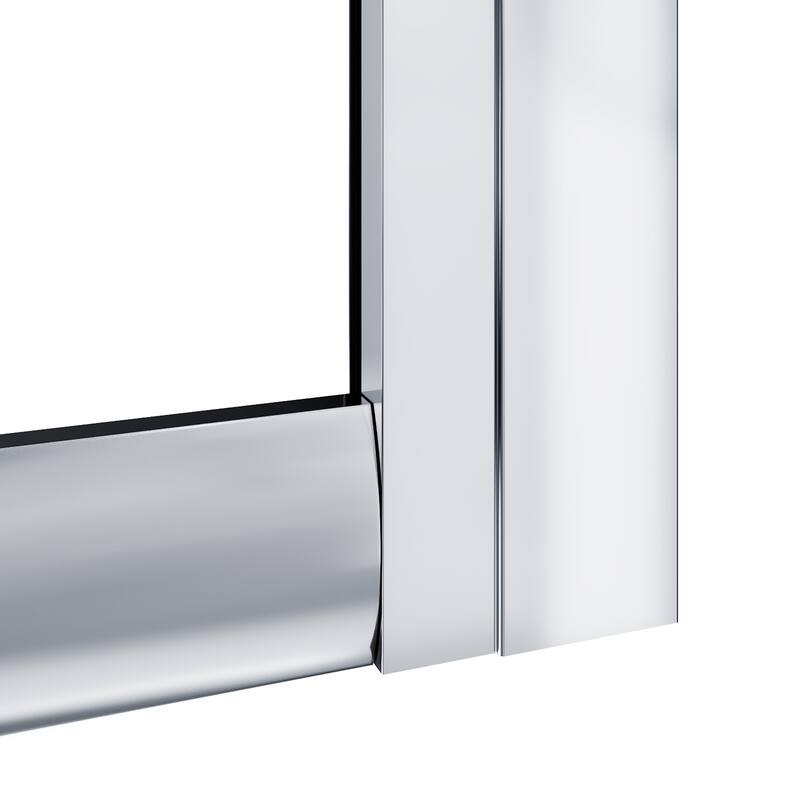 Elegant Chrome Finish Corner Entry Shower Enclosure with Sliding Shower Doors（Shower Base not Included）