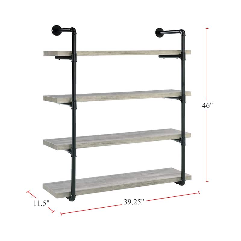 40-Inch Wall Shelf in Grey Driftwood