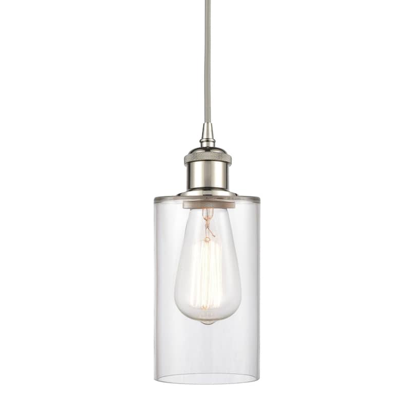 Innovations Lighting 516-1P-10-4 Clymer Pendant Clymer 4" Wide Mini - Clear / Polished Nickel