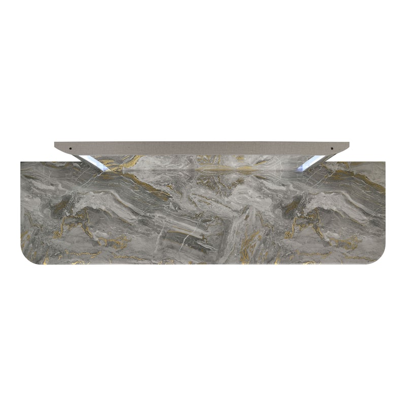 Furniture of America Sherri Modern 2-Piece Light Grey Solid Wood 6-Drawer Dresser and Mirror Set with Touch LED