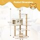 preview thumbnail 32 of 100, EROMMY Cat Tree – Multi-Level Cat Tower with Sisal Scratching Posts & Swing Ball, Modern Cat Furniture for Indoor Cats