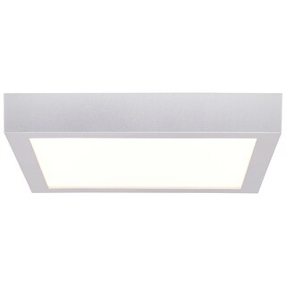 Ulko Exterior 1-light Silver Medium Square LED Outdoor Flush Mount