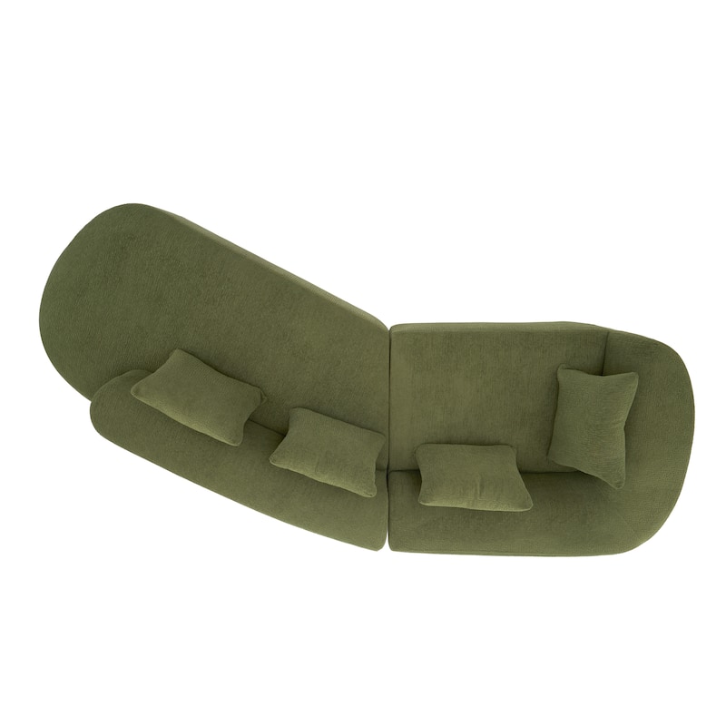 Christopher Knight Home - Olivia Curved Foam Sofa Set - 116"L