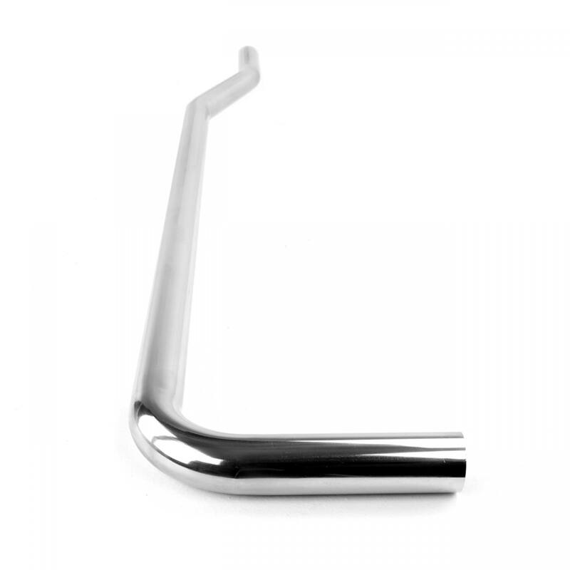 Chrome Plated Stainless Steel L Flush Pipe For High Tank Toilet 1.5" Dia 44" to 48" Height - Silver